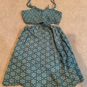 Sky To Moon Cutout Dress beach daze -green